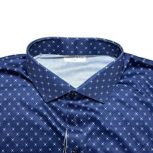 Collars and Co Mens Polo Size XL Semi-Spread Collar Los Cabos Blue Star Golf